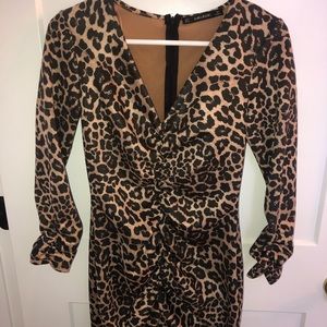 Zara Basic Leopard Mini Dress